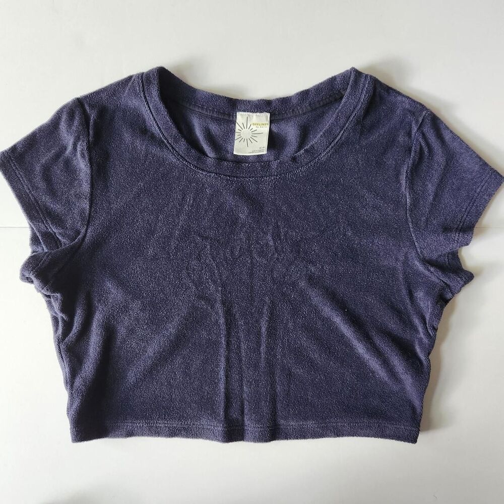 Aerie Women's Navy Crop-top